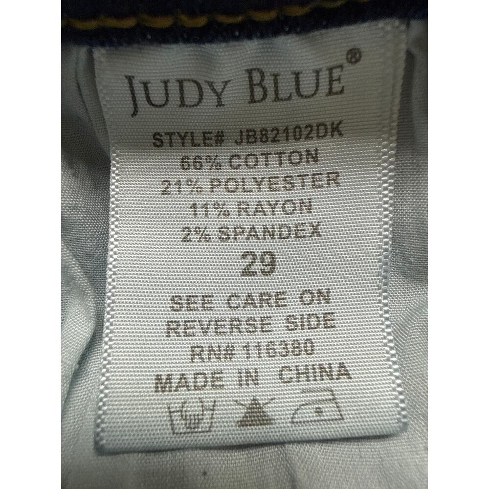 Judy Blue Mid-Rise Relaxed Fit Jeans Size 29 Dark Wash  JB82102DK EUC - Picture 9 of 10